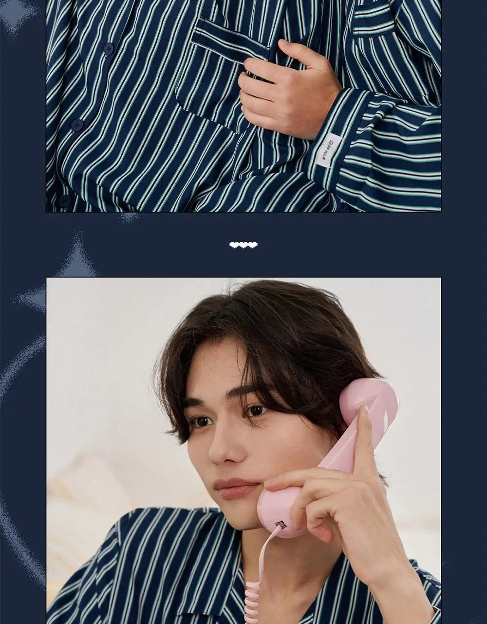 오프아워 미드나잇 긴팔 잠옷 세트 3종 1택 (M/L/XL) 상세페이지 3