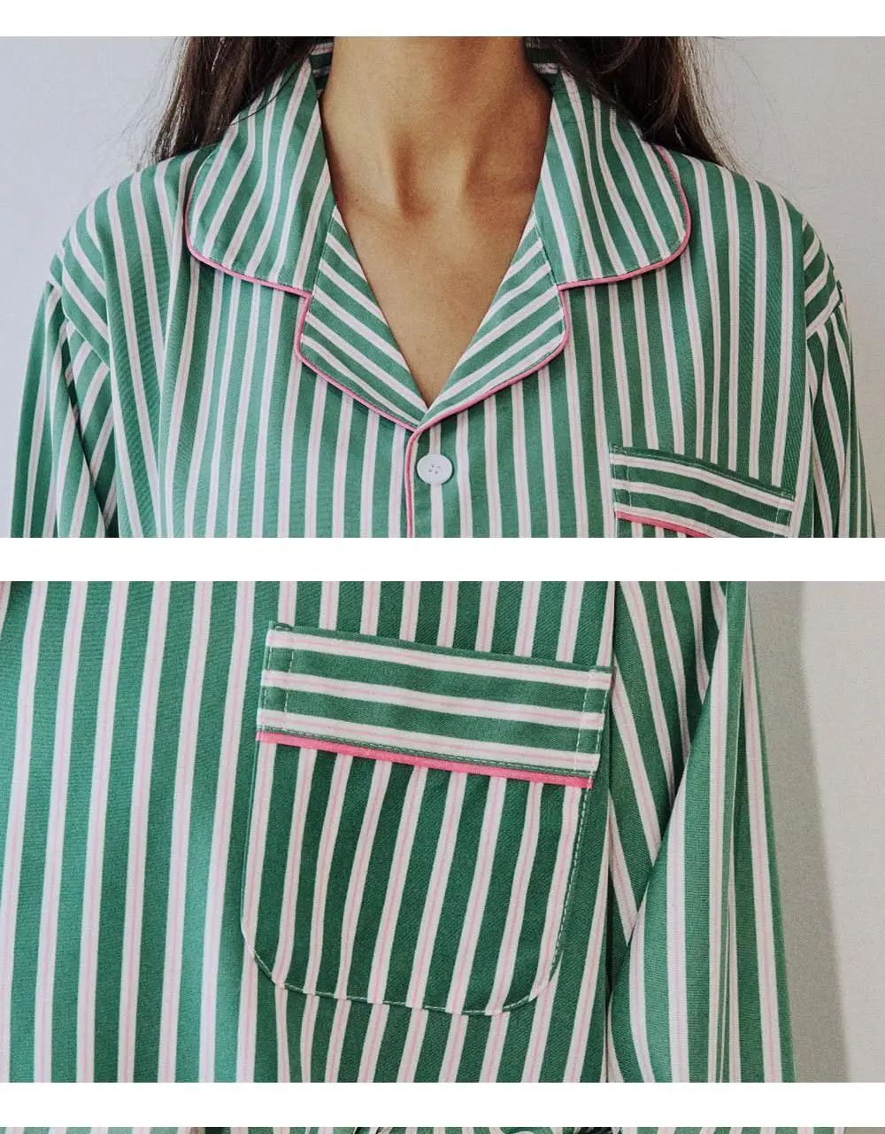 오프아워 민티 스트라이프 긴팔 잠옷 세트 3종 택 1 (M / L / XL) 상세페이지 26