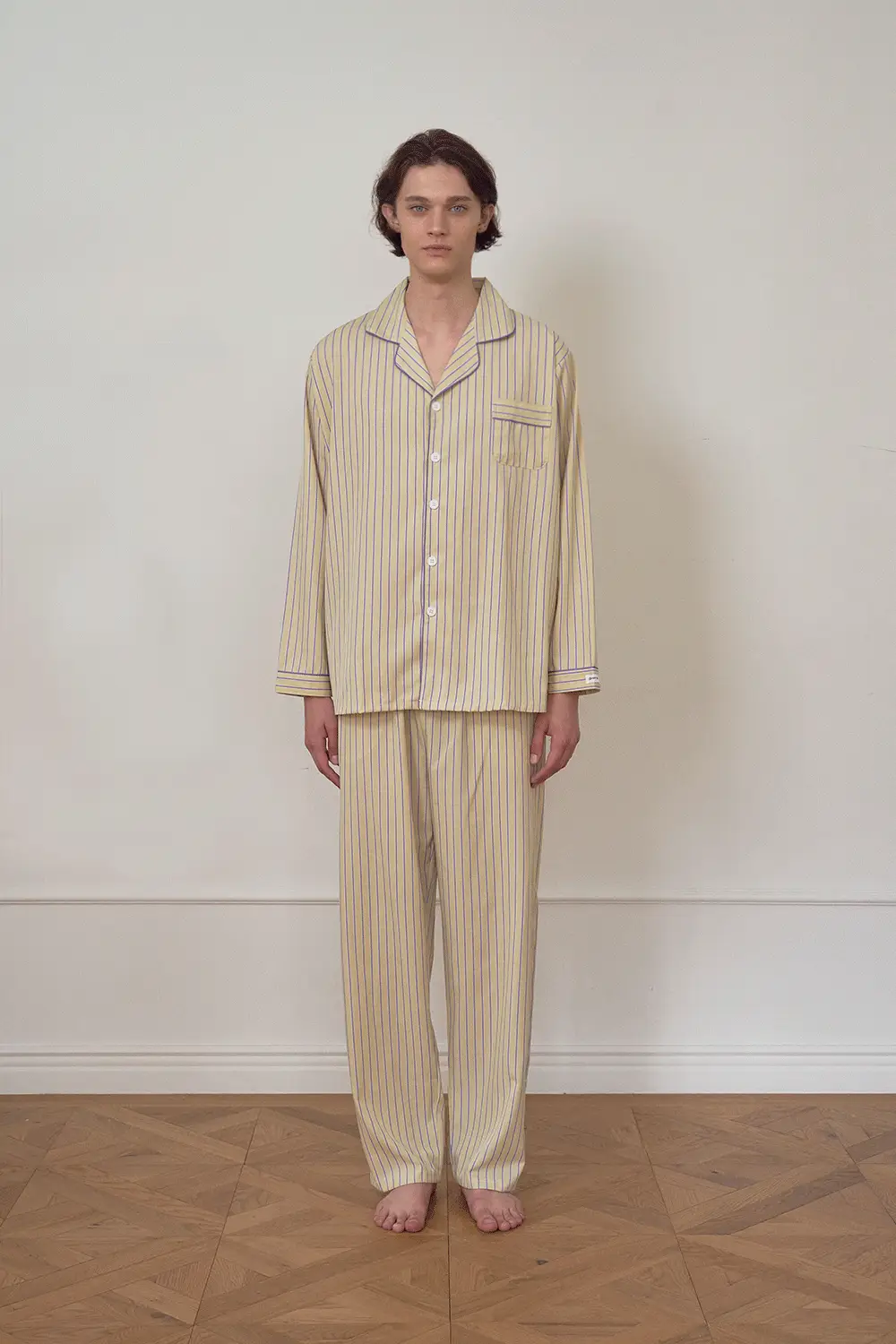 오프아워 버터크림 긴팔 잠옷 세트 3종 택 1 (M / L /XL) 상세페이지 5