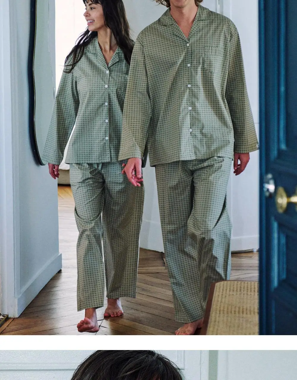 오프아워 세더올리브 코튼블렌드 긴팔 잠옷 세트 3종 택 1 (M / L / XL) 상세페이지 7