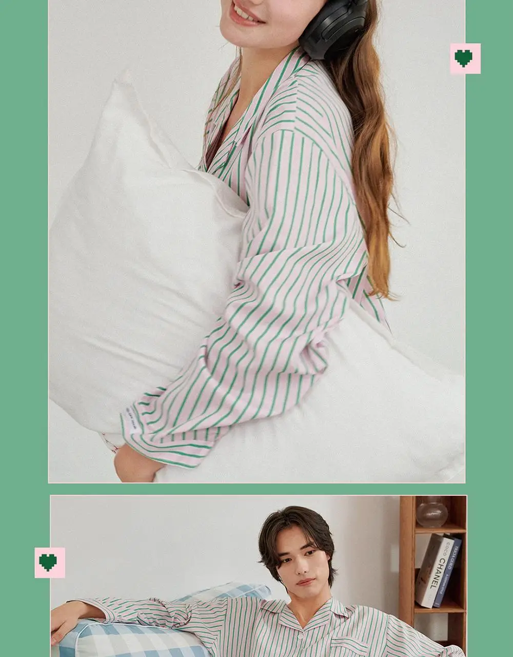 오프아워 자이푸르 긴팔 잠옷 세트 3종 택 1 (M / L /XL) 상세페이지 5