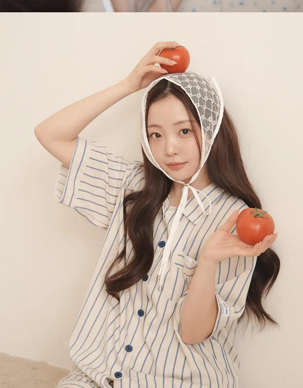 오프아워 타이드리듬 오트샌디 반팔 잠옷 세트 상세페이지 2