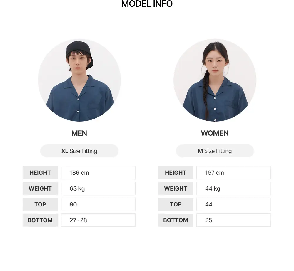 오프아워 퓨어시트 블루디즐 반팔 잠옷 세트 상세페이지 6
