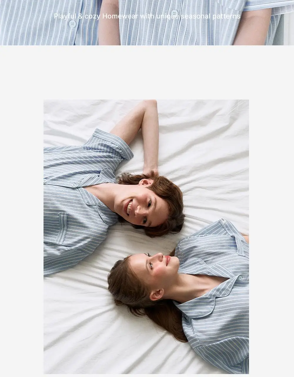 주디앤 빌리지블루 반팔 잠옷 파자마세트 상세페이지 3