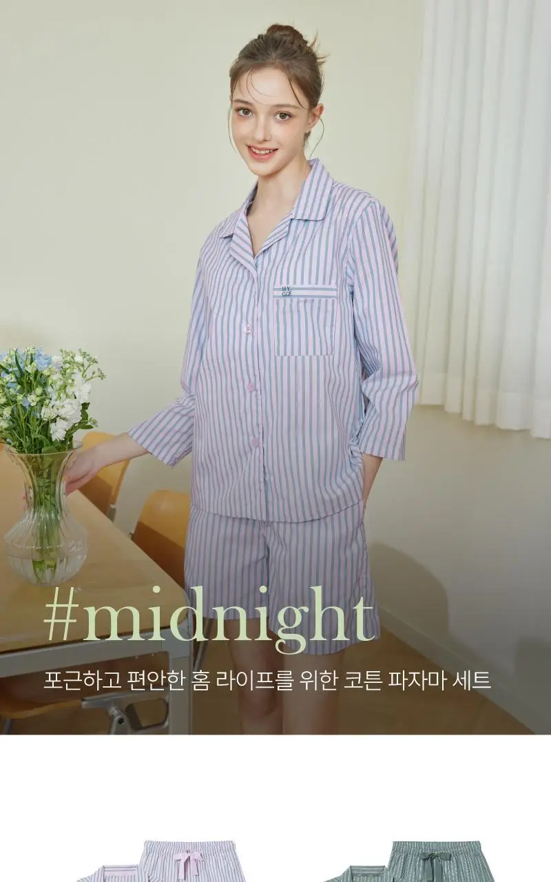 휘게 언더웨어 스윗홈 시즌리스 코튼 파자마 세트 - 6Colors 상세페이지 14