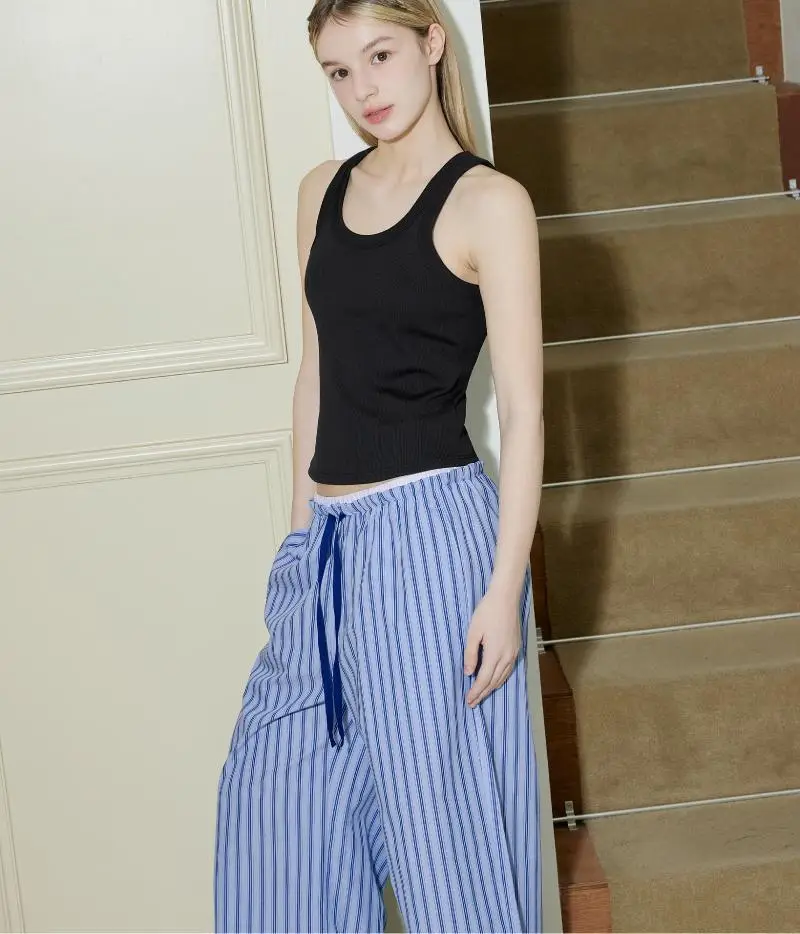 휘게 언더웨어 써니 코튼 파자마 팬츠 블루 상세페이지 13