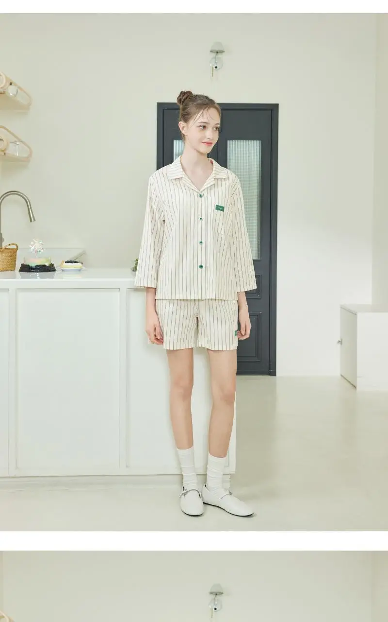 휘게 언더웨어 홈바디 파자마 세트 - 크림 상세페이지 10