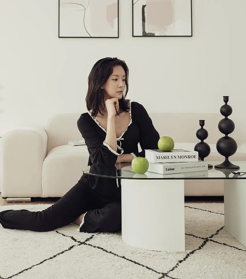 RYMD 모달 브라캡 긴소매 화이트리본 투피스 홈웨어 블랙 상세페이지 20