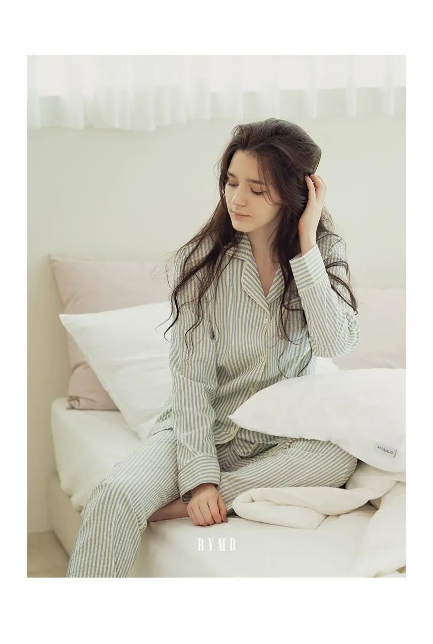 RYMD 힐링잠옷 스트라이프 오가닉 투피스 홈웨어 2color 상세페이지 6