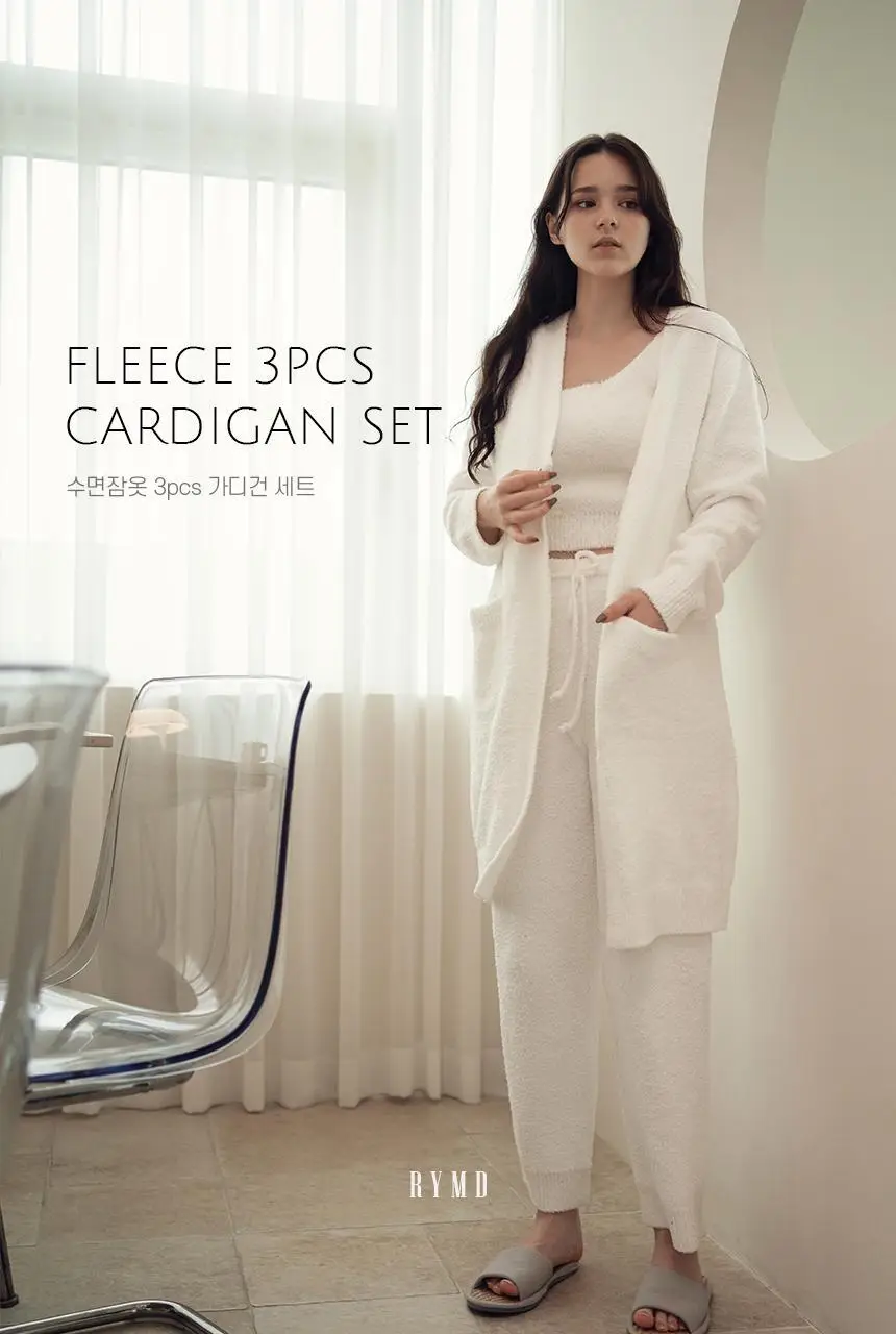 RYMD 힐링잠옷 후리스 수면잠옷 가디건 3p 홈웨어 2color 상세페이지 2