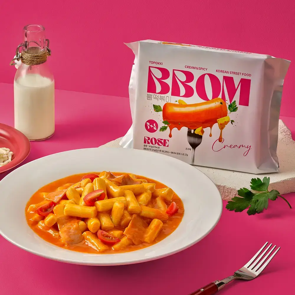 뽐떡볶이 파우치 로제 147g