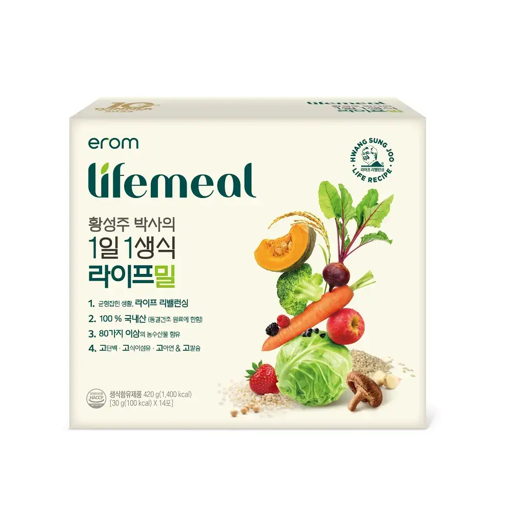 이롬생식 황성주 박사의 1일 1생식 라이프밀 30g 14포