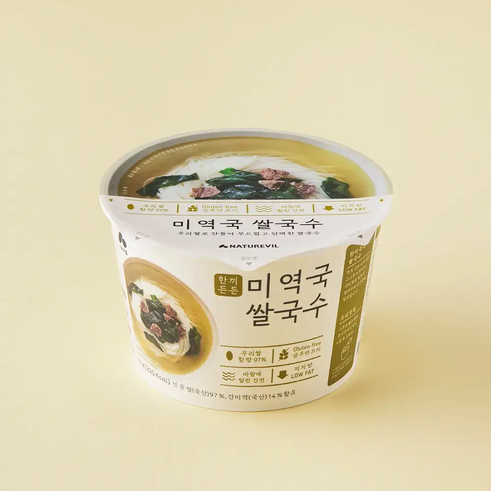 네이처빌 한끼든든 쌀국수 큰컵 92g 미역국맛