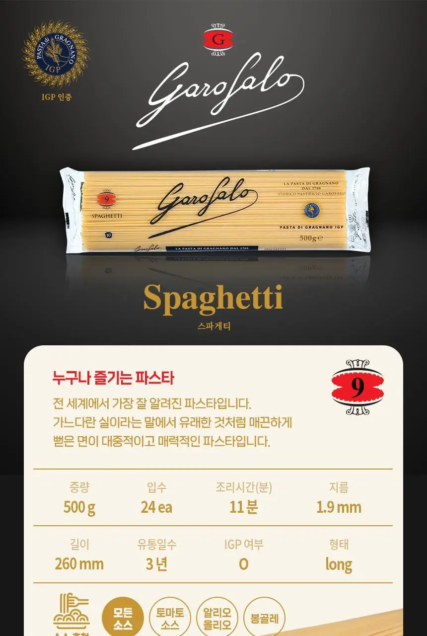 대상 청정원 가로팔로 파스타면 8종 택1 상세페이지 3