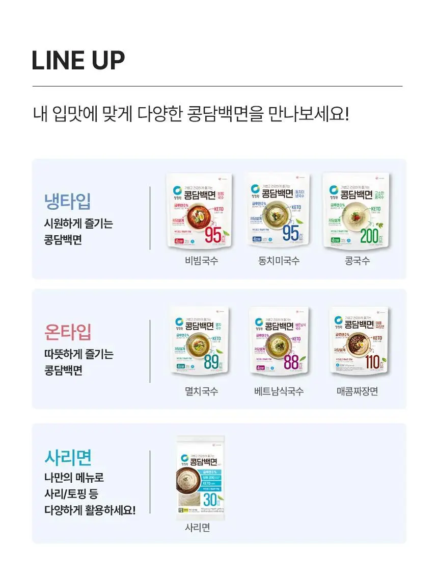 대상 청정원 콩담백면 6종 택1 상세페이지 16