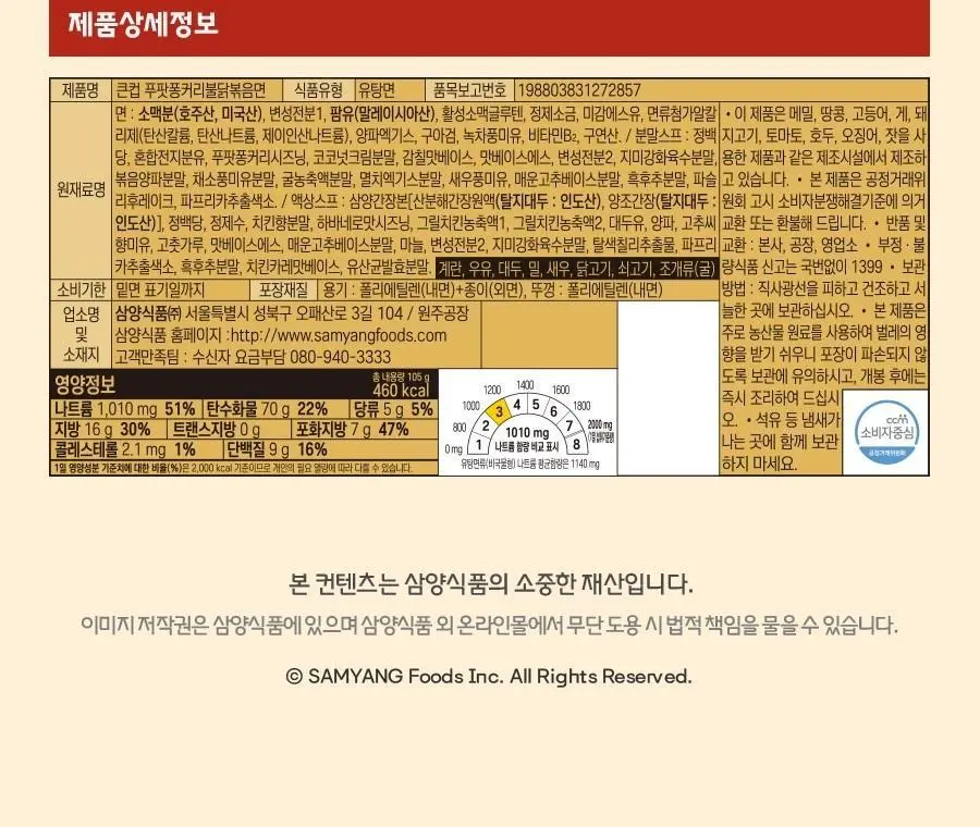 삼양 큰컵 푸팟퐁커리 불닭볶음면 105g 상세페이지 9