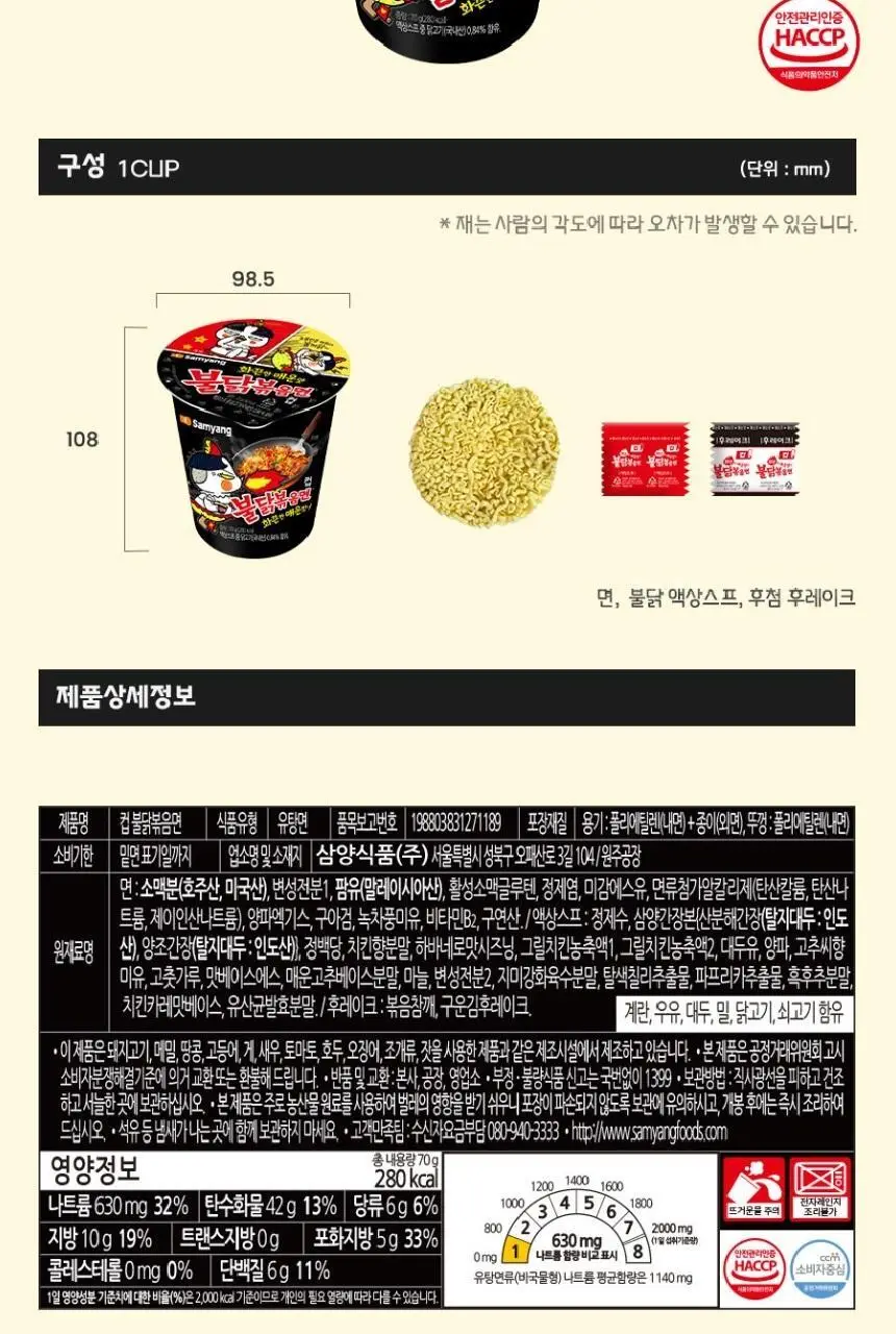 삼양식품 컵불닭볶음면 70g 16입 2종 상세페이지 9