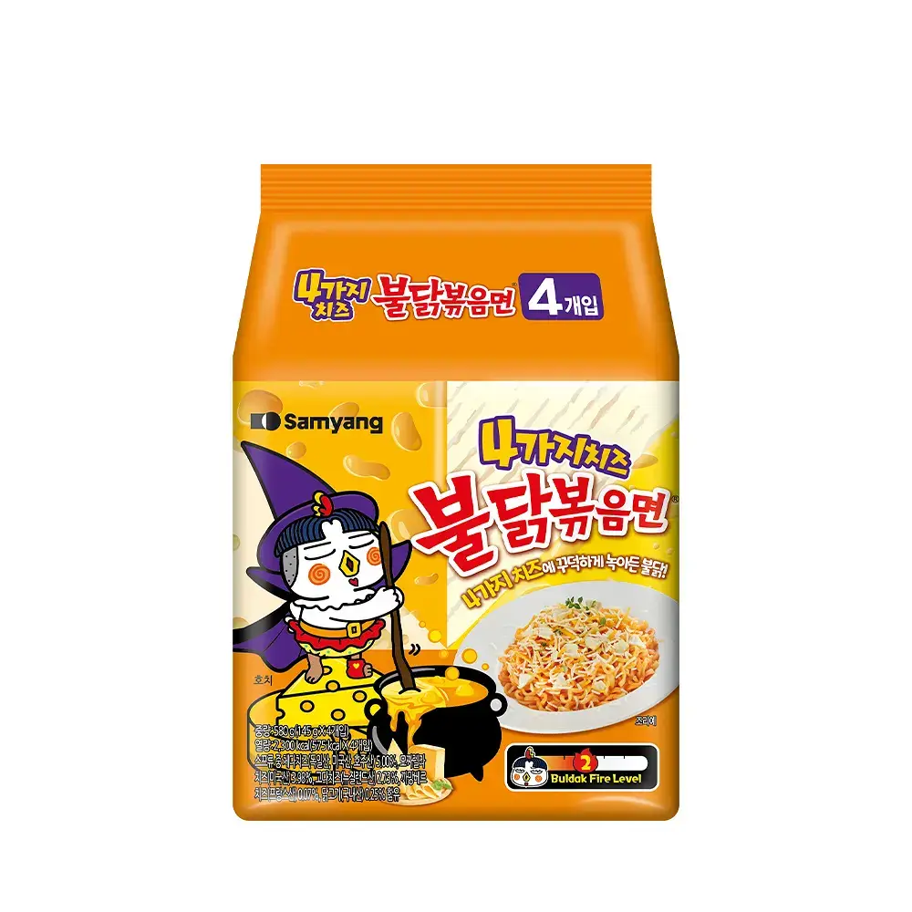삼양식품 4가지치즈 불닭볶음면 145g 4개입