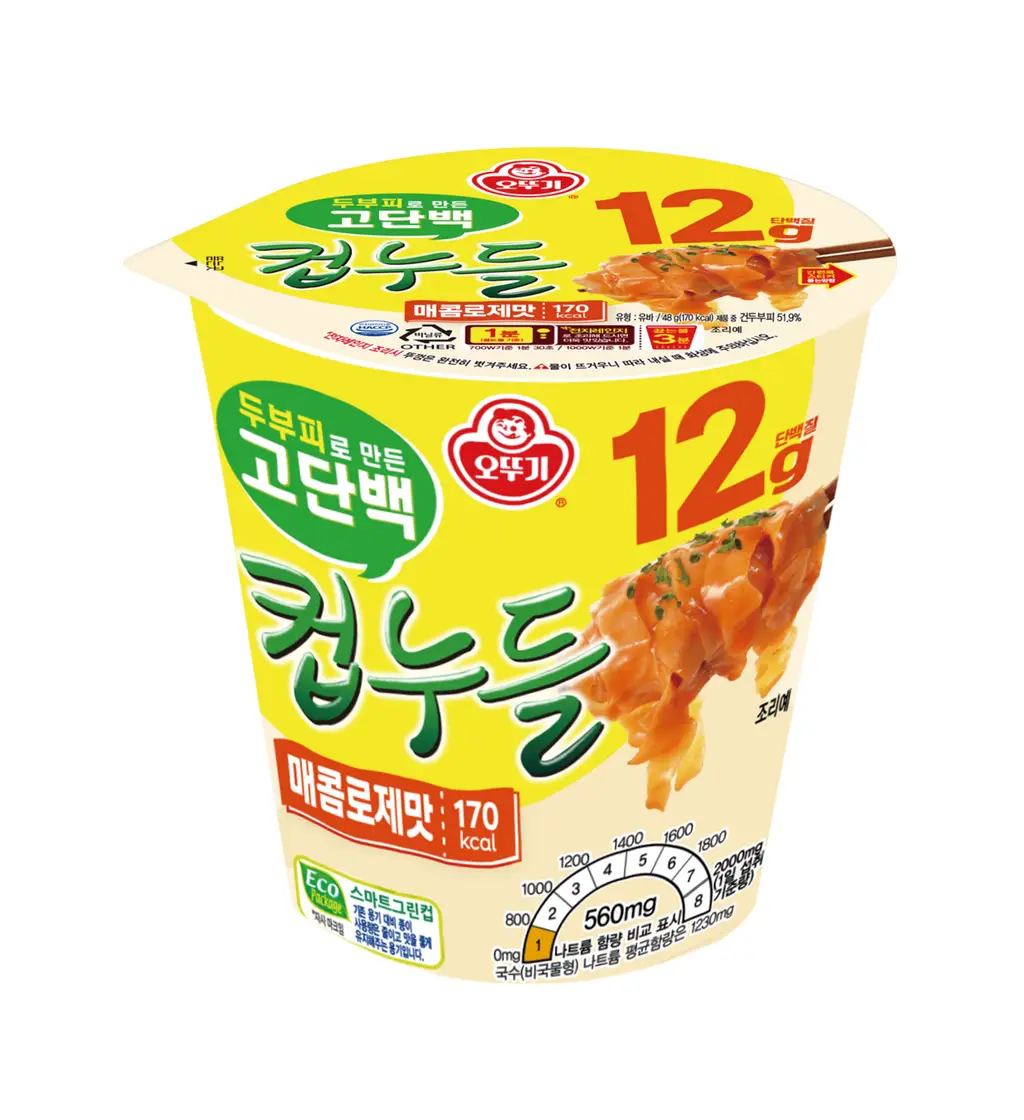오뚜기 고단백 컵누들 48g 매콤로제맛