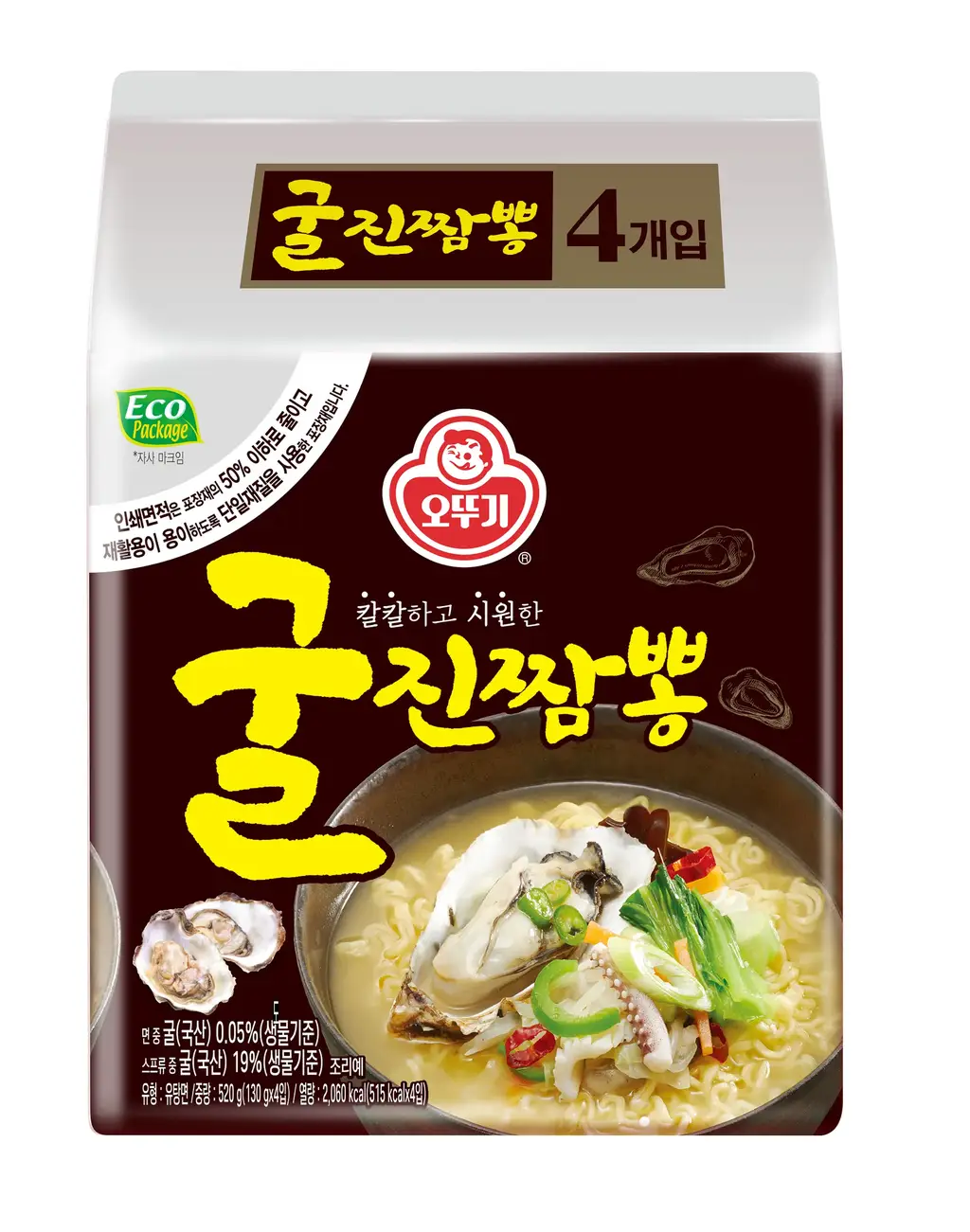 오뚜기 굴진짬뽕 130g*4개입