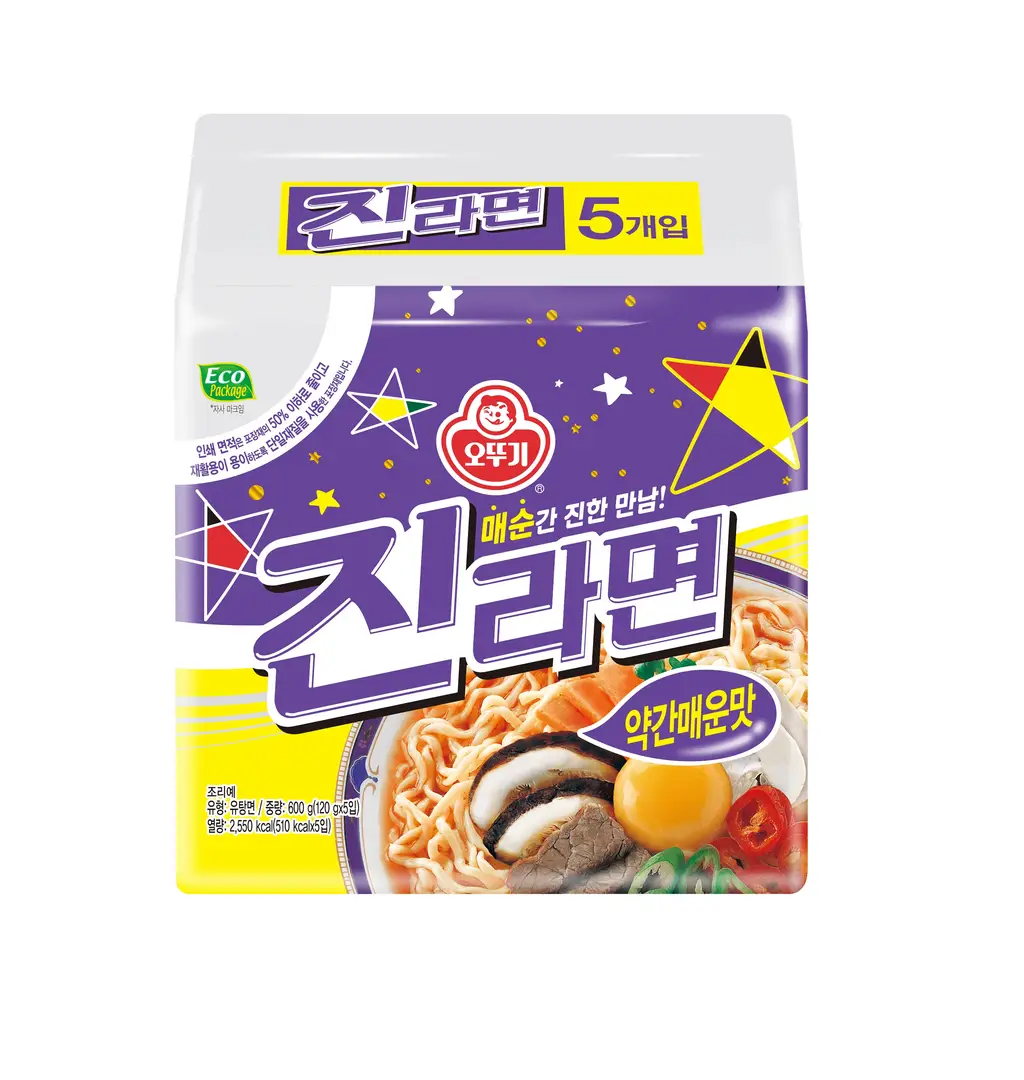 오뚜기 진라면 약간매운맛 120g*5개입