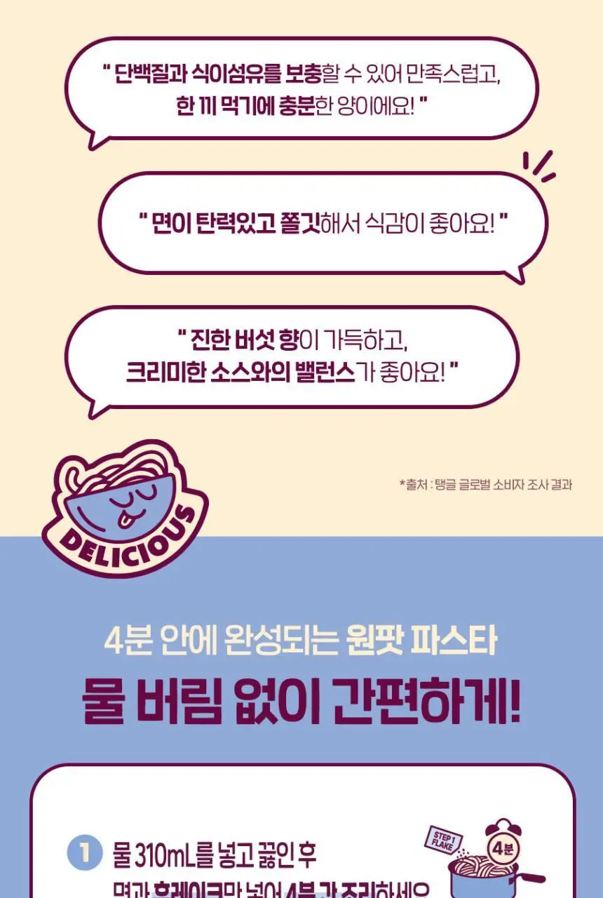 탱글 머쉬룸크림파스타 4개입 420g 상세페이지 8