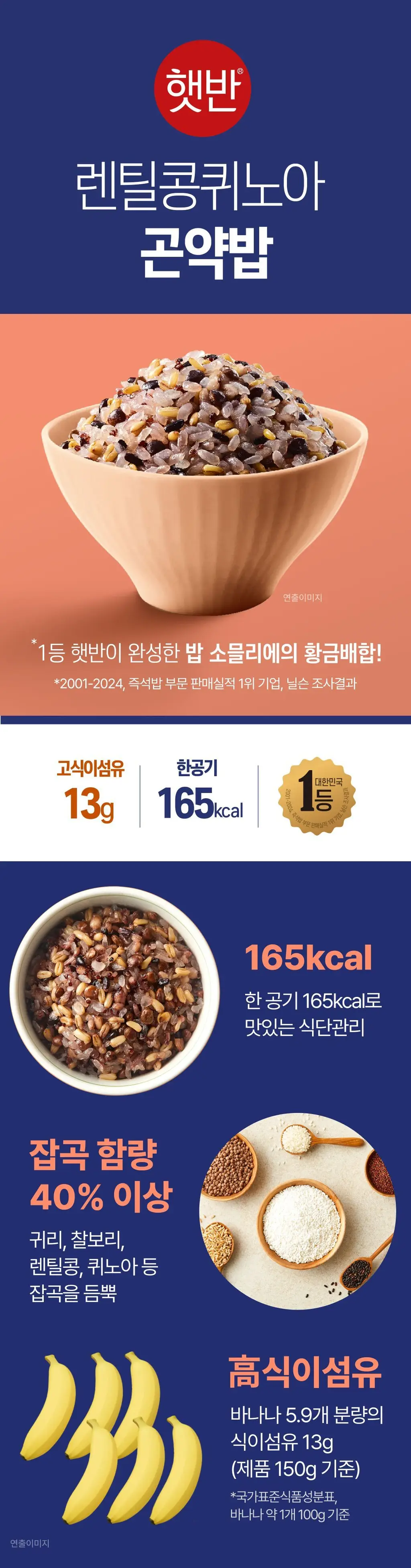 햇반 라이스플랜 3종 택 1 (100%통곡물밥/렌틸콩퀴노아곤약밥/병아리콩귀노아곤약밥) 상세페이지 3