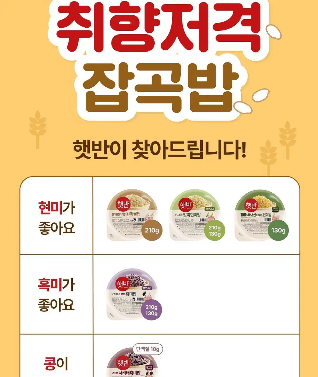 햇반 백미/잡곡밥/흑미밥/현미밥 골라담기 상세페이지 65
