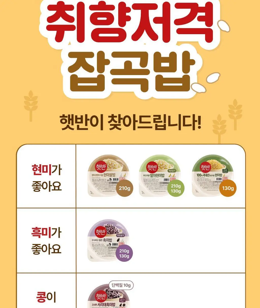 햇반 백미/잡곡밥/흑미밥/현미밥 골라담기 상세페이지 133