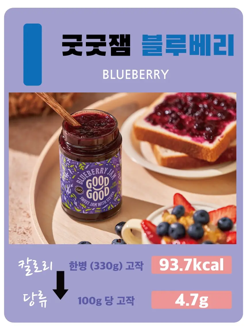 굿굿 스위트잼 위드 스테비아 스트로베리 330g 상세페이지 6