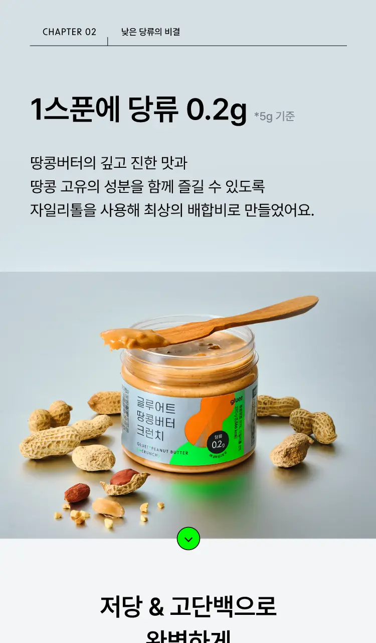 글루어트 저당 땅콩버터 크런치/스무스 (2종 택1) 280g 상세페이지 5
