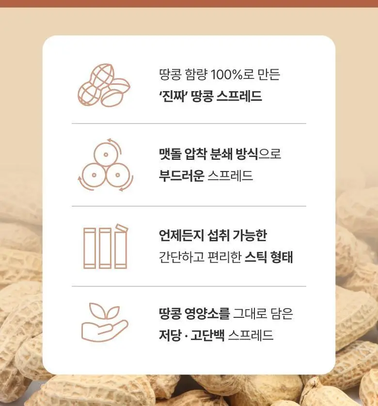 넛츠그린 땅콩 스프레드 스틱 280g (14입) 상세페이지 3