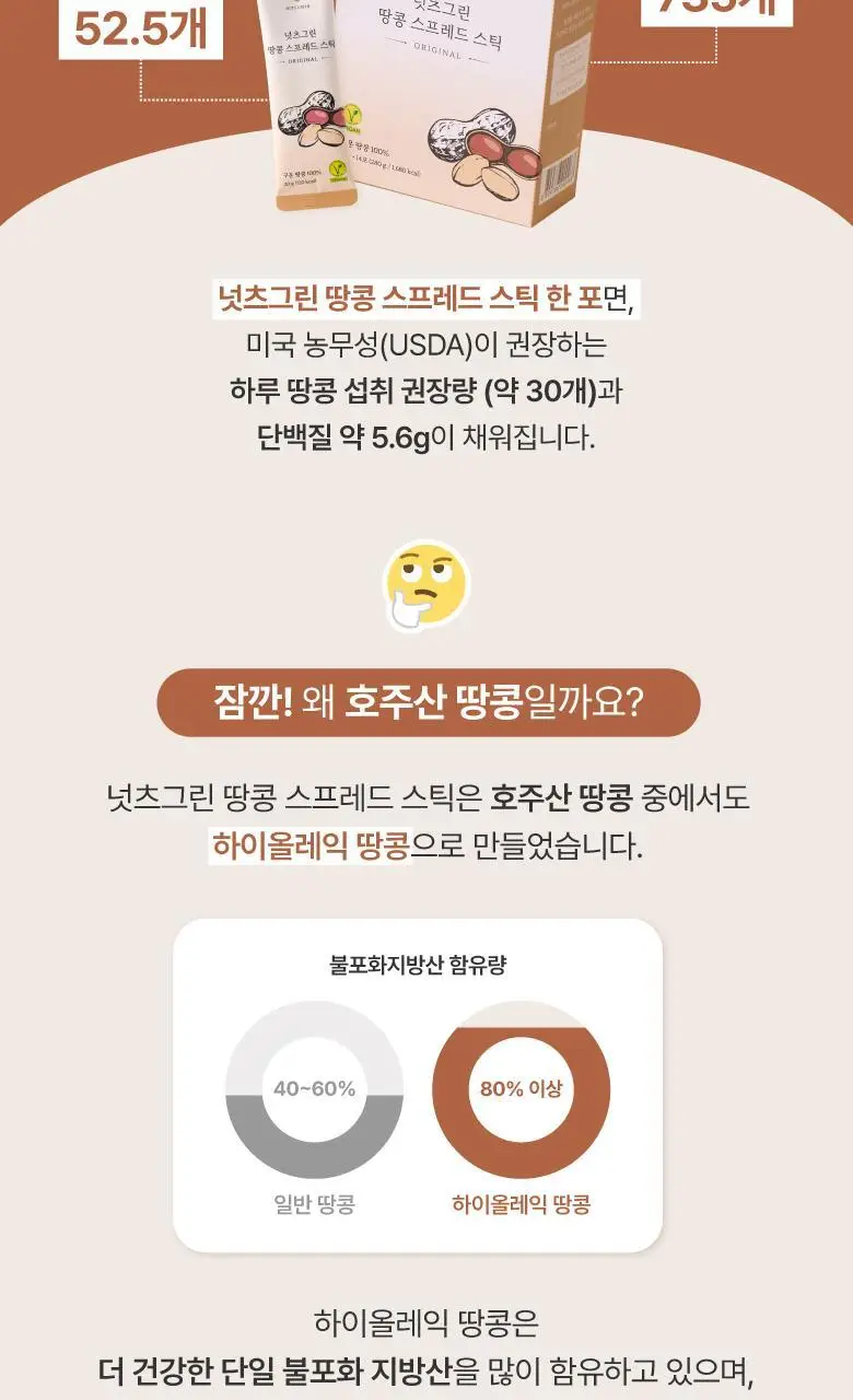 넛츠그린 땅콩 스프레드 스틱 280g (14입) 상세페이지 5