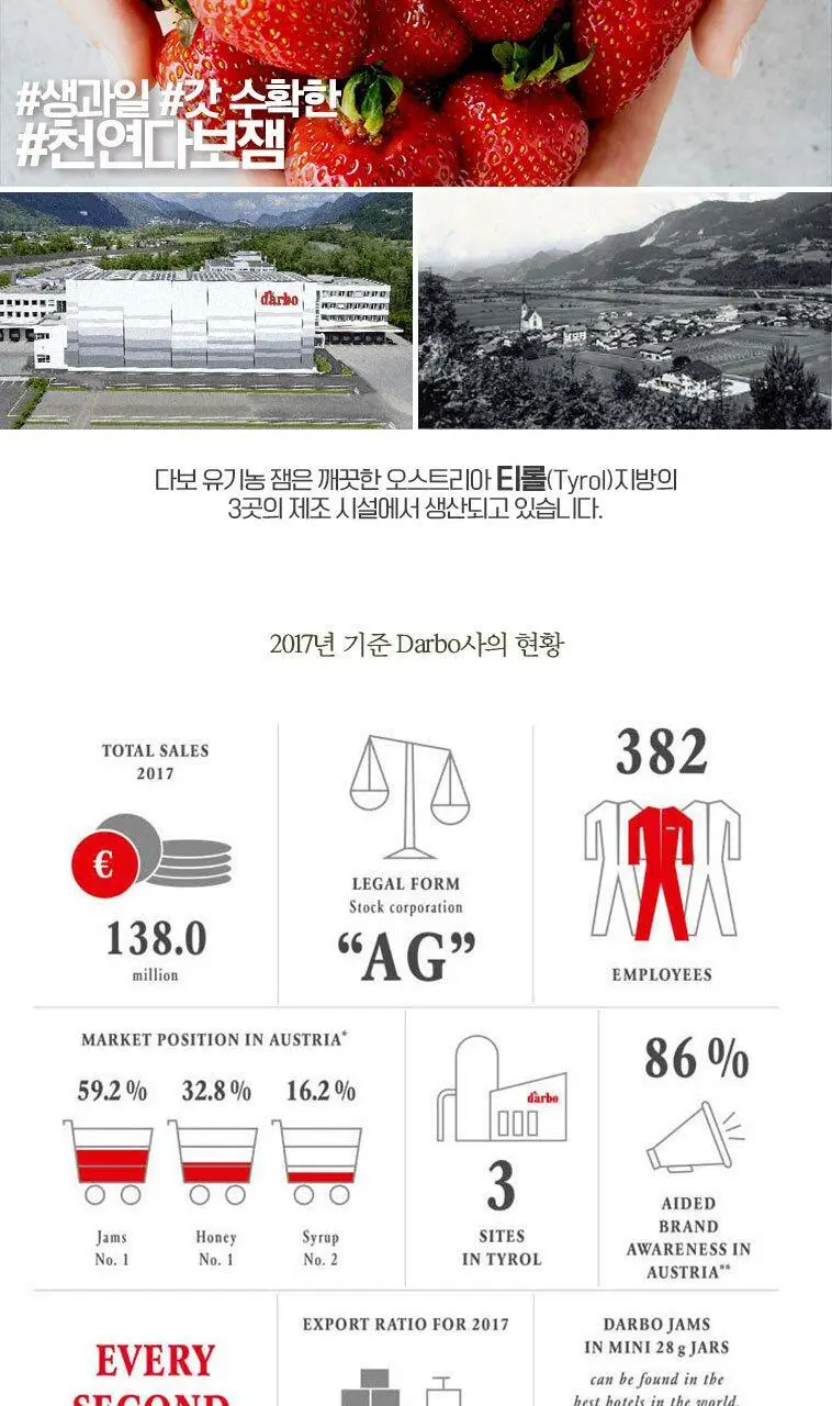 다보 유기농 딸기잼 260g 상세페이지 6