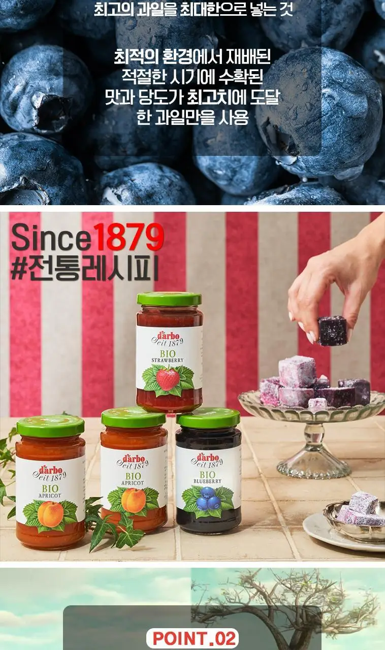 다보 유기농 블루베리잼 260g 상세페이지 3