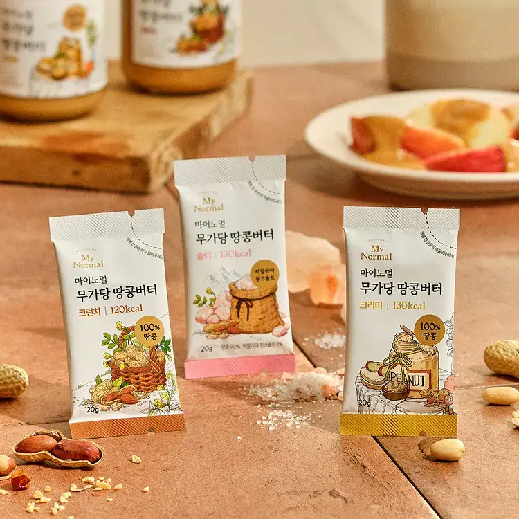 마이노멀 무가당 땅콩버터 스틱 3종 택1 (솔티, 크런치, 크리미)