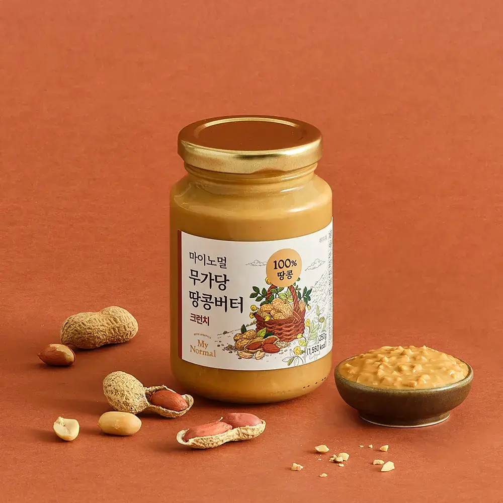마이노멀 무가당 땅콩버터 크런치 250g