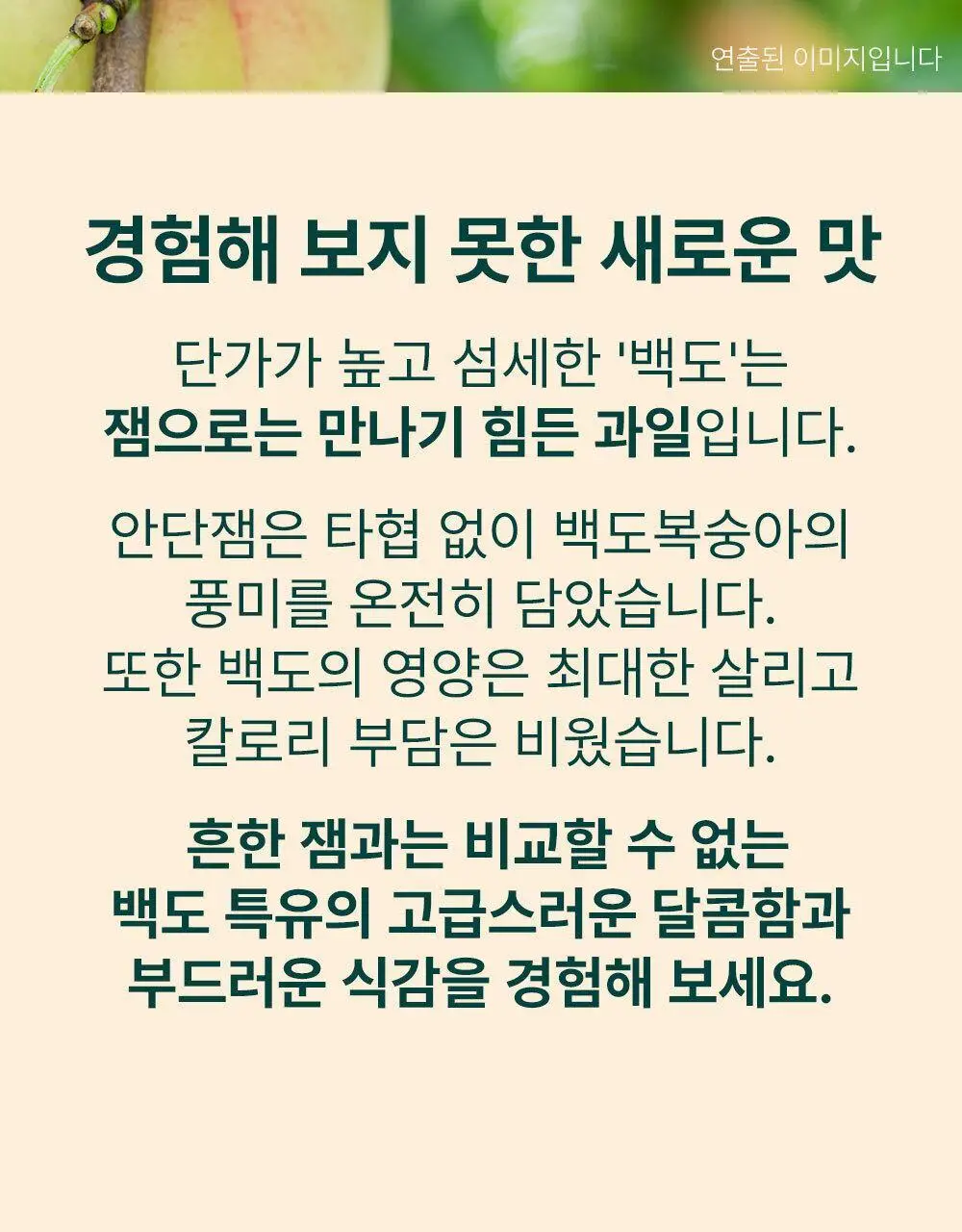 안단잼 저당 저칼로리 백도복숭아잼 380g 상세페이지 22