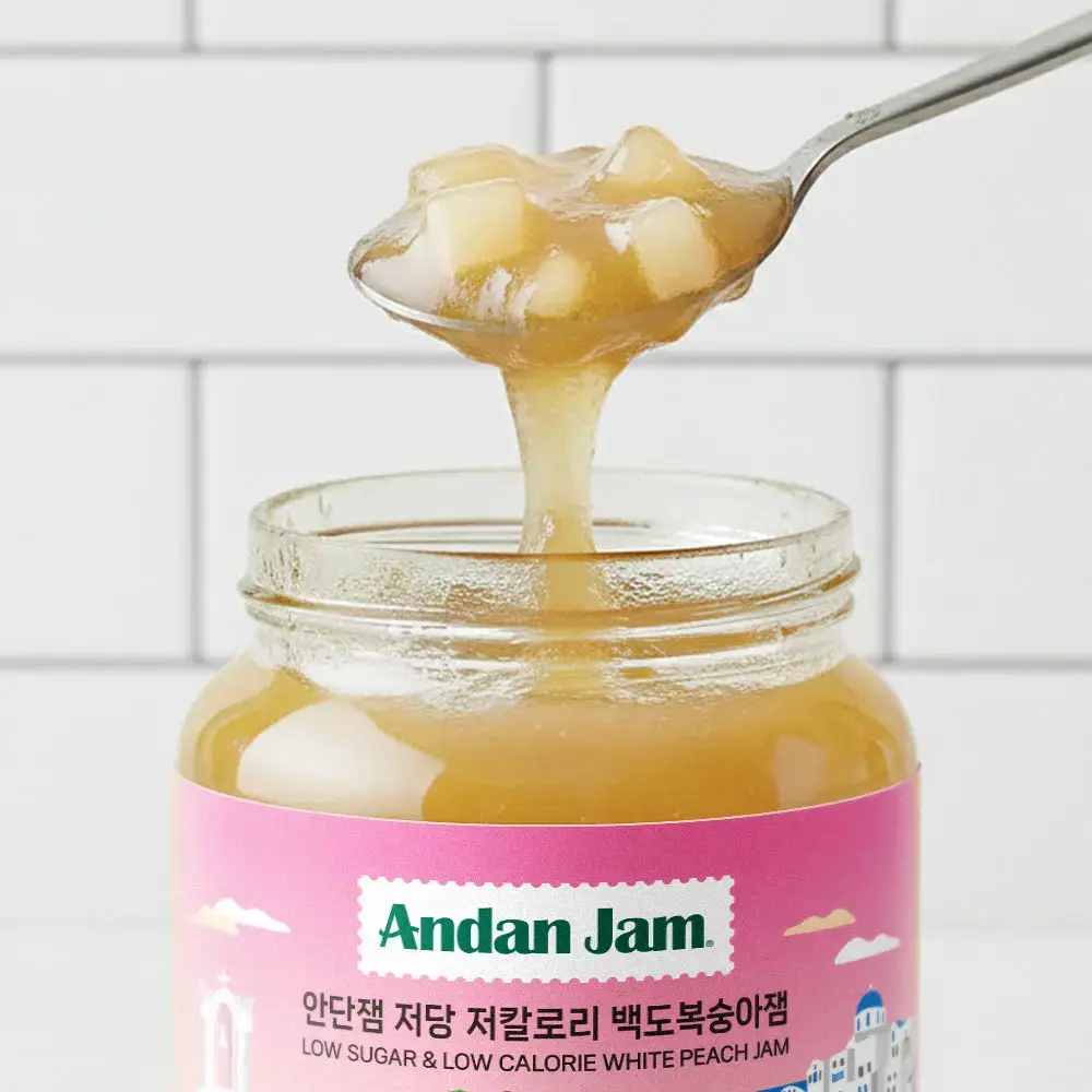 안단잼 저당 저칼로리 백도복숭아잼 380g
