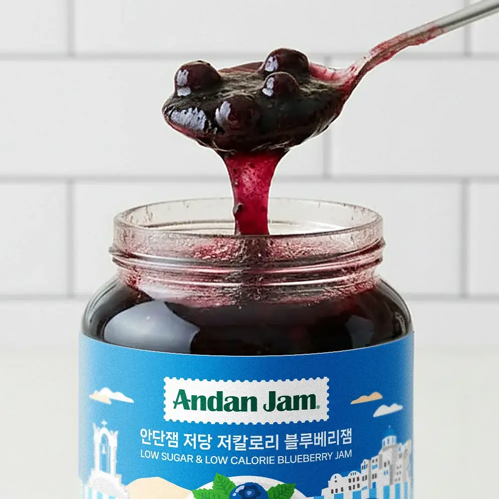 안단잼 저당 저칼로리 블루베리잼 380g