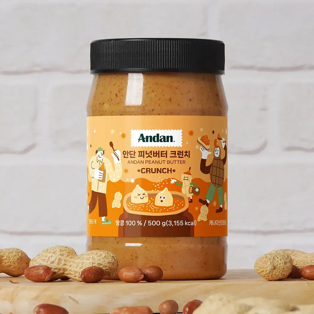 안단잼 피넛버터 크런치 500g