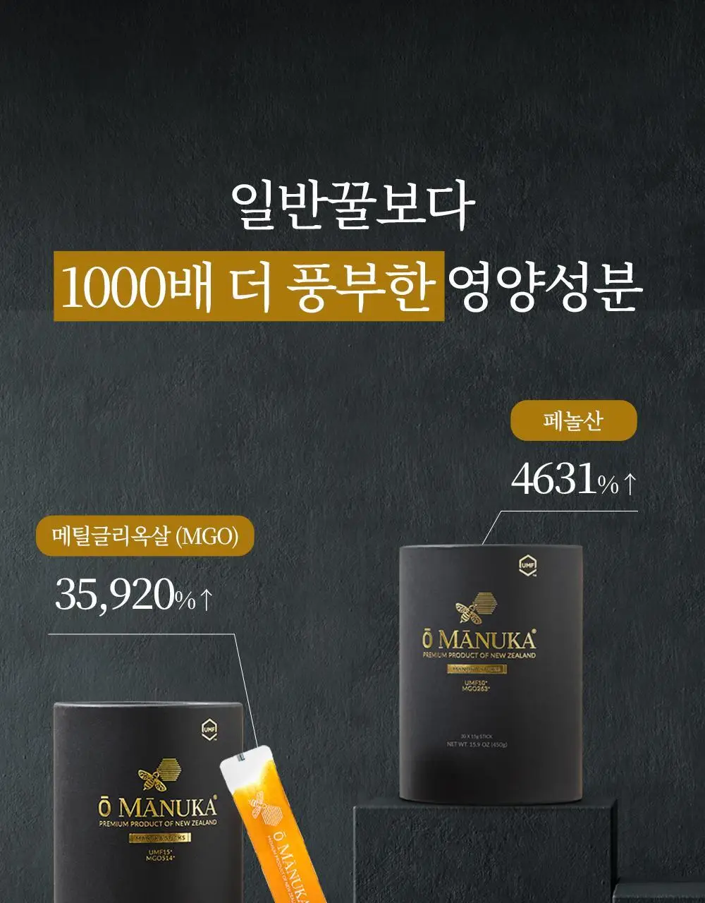 오마누카 에브리데이 마누카꿀스틱 15g 1개입 UMF5+/MGO83+ 상세페이지 7