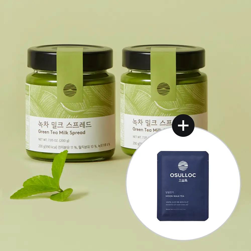 오설록 녹차밀크스프레드x2 + 1입 티백 (쇼핑백 포함)