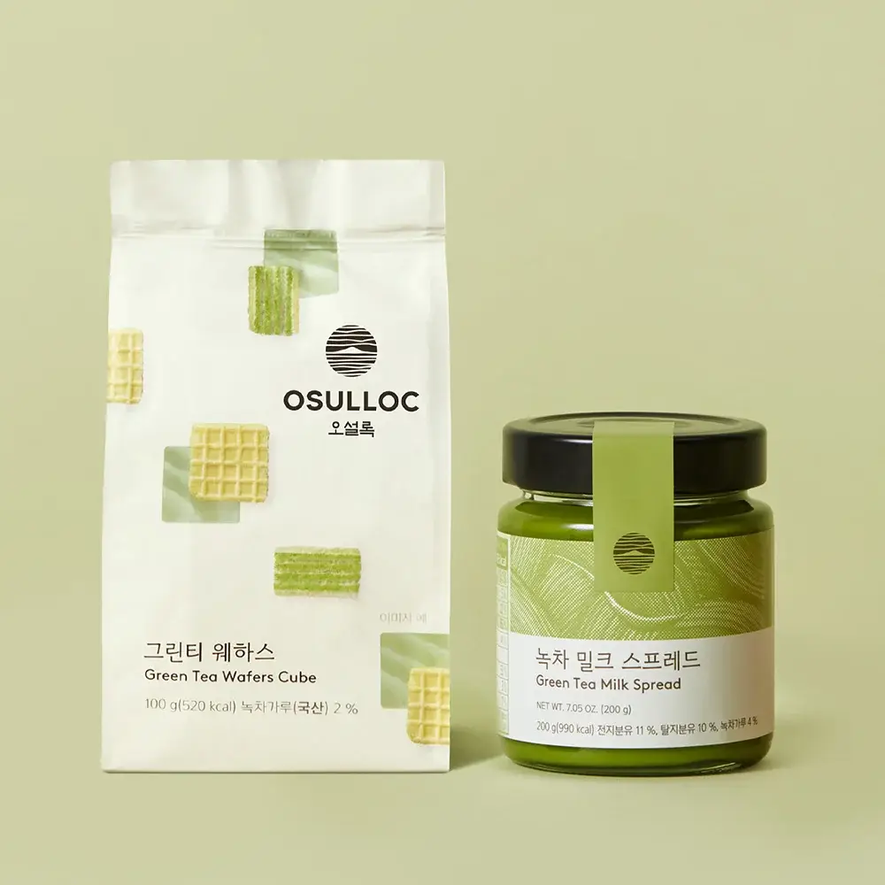 오설록 녹차잼+웨하스 세트 (쇼핑백 포함)