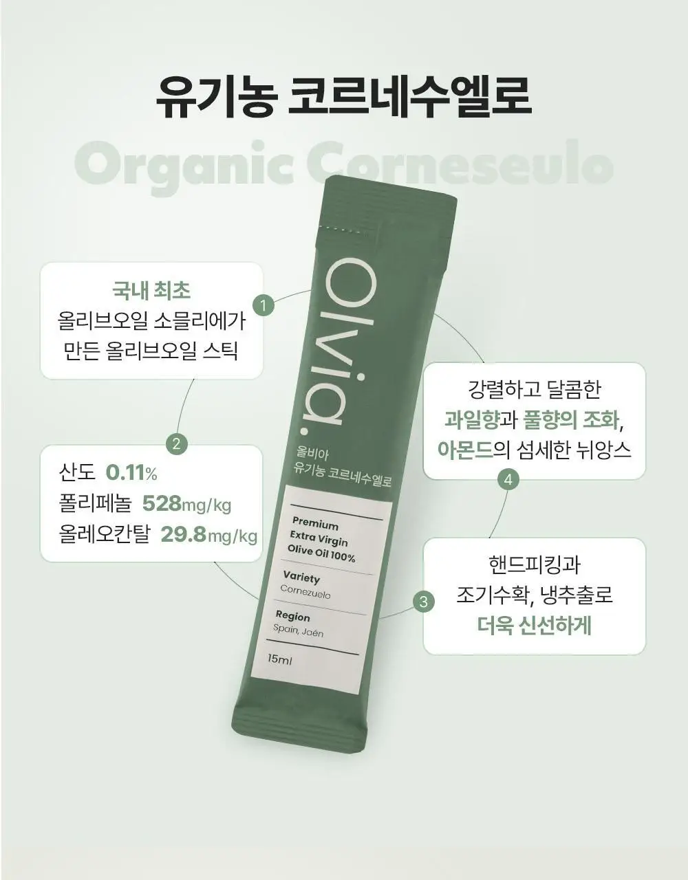 올비아 유기농 엑스트라버진 올리브오일 스틱형 15ml 7개입 로얄 상세페이지 19