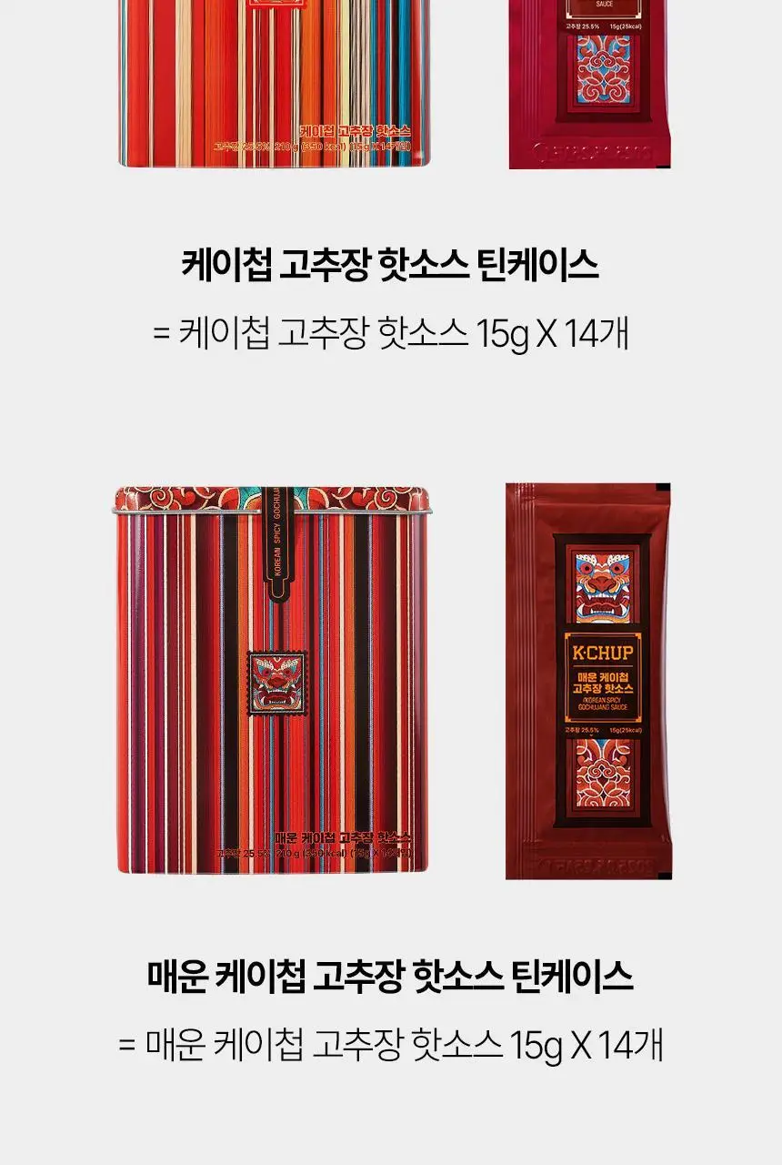 케이첩 틴케이스 쌈싸라 쌈장 210g(15g*14포) 상세페이지 12