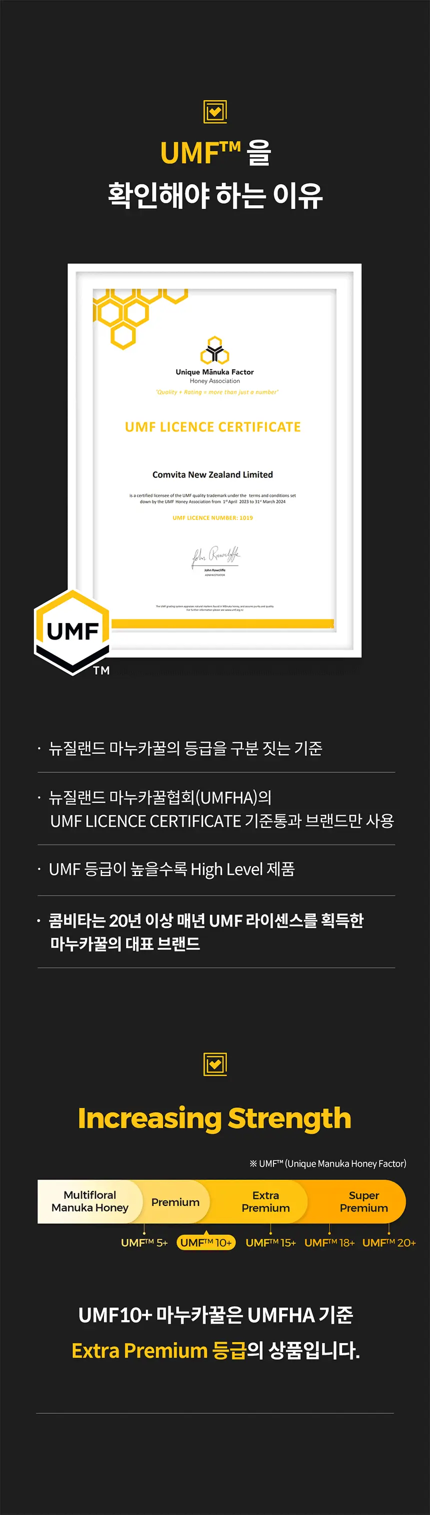 콤비타 UMF10+ 마누카꿀 250g 상세페이지 13