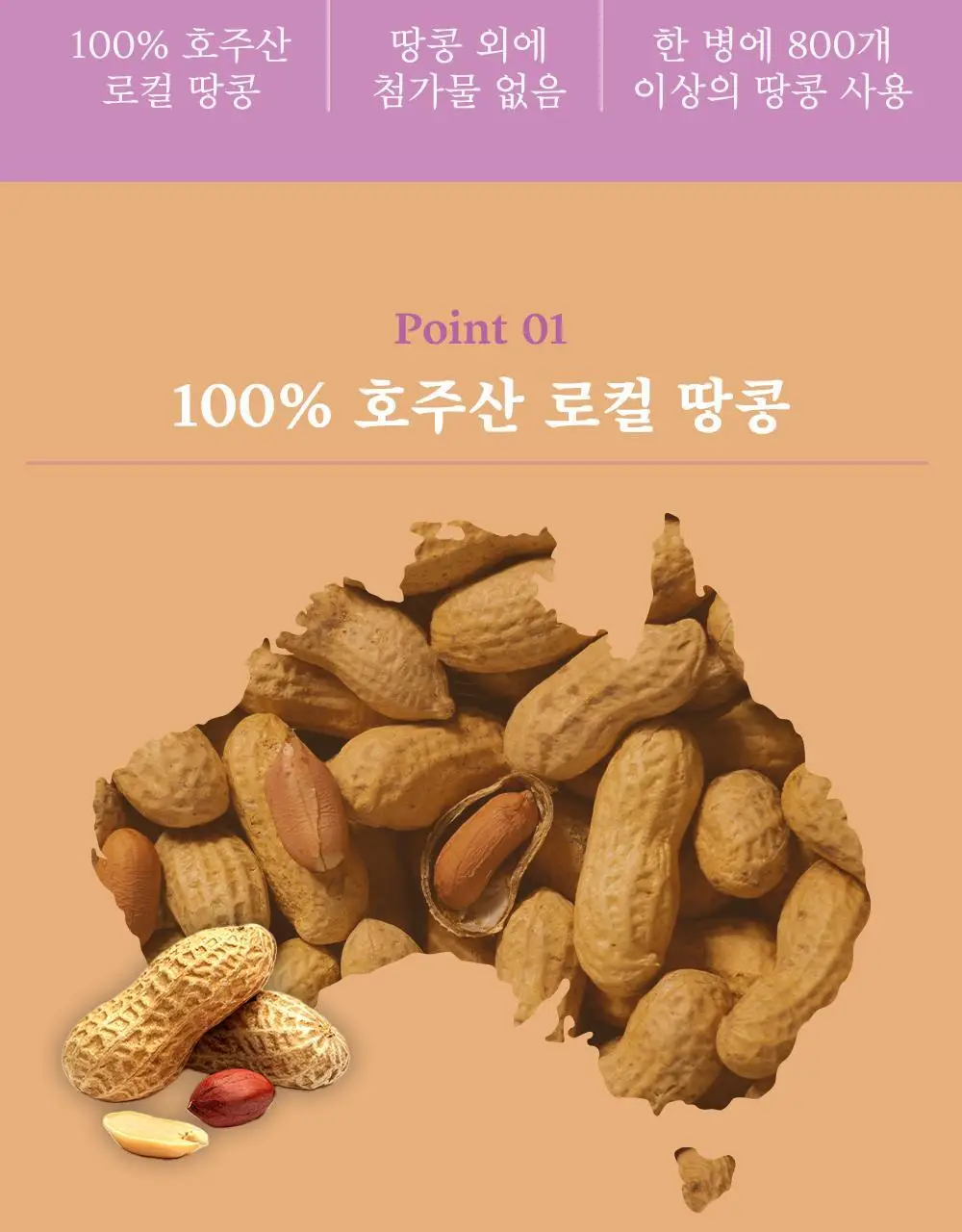 플랜티푸드 땅콩버터 500g 2종 택 1(스무스, 크런치) 상세페이지 2