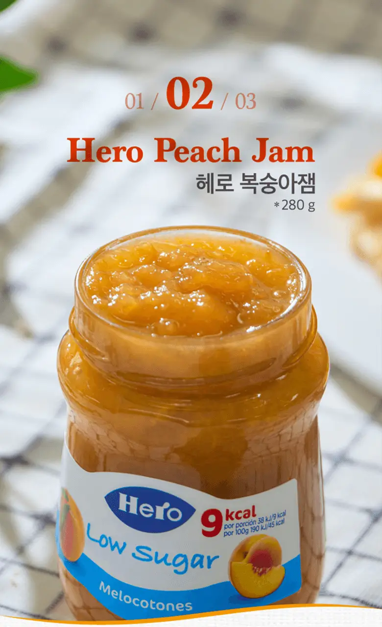 헤로 저당 복숭아잼 280g 상세페이지 7