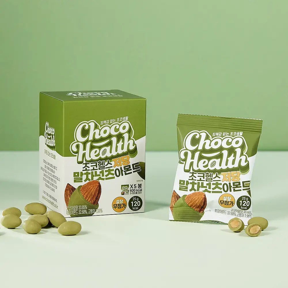 초코헬스 저당 말차넛츠 아몬드초코볼 25g 5개입